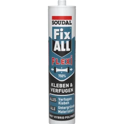 Soudal Kleber Fix ALL nach Aushärtung dauerelastisch weiß