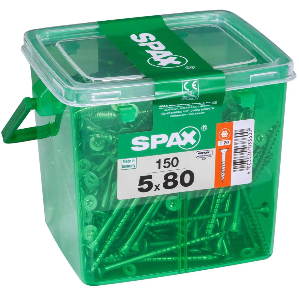 Spax Universalschraube Wirox Senkkopf 5 x 80 mm 150 Stück
