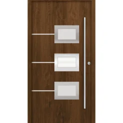 SplenDoor Premium-Haustür Passivedoor Bergen energiesparend nussbaum 100 x 200 cm rechts