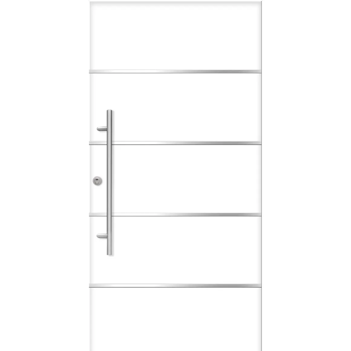 SplenDoor Premium-Haustür Passivedoor Visby RC2 energiesparend einbruchsicher weiss 100 x 210 cm links
