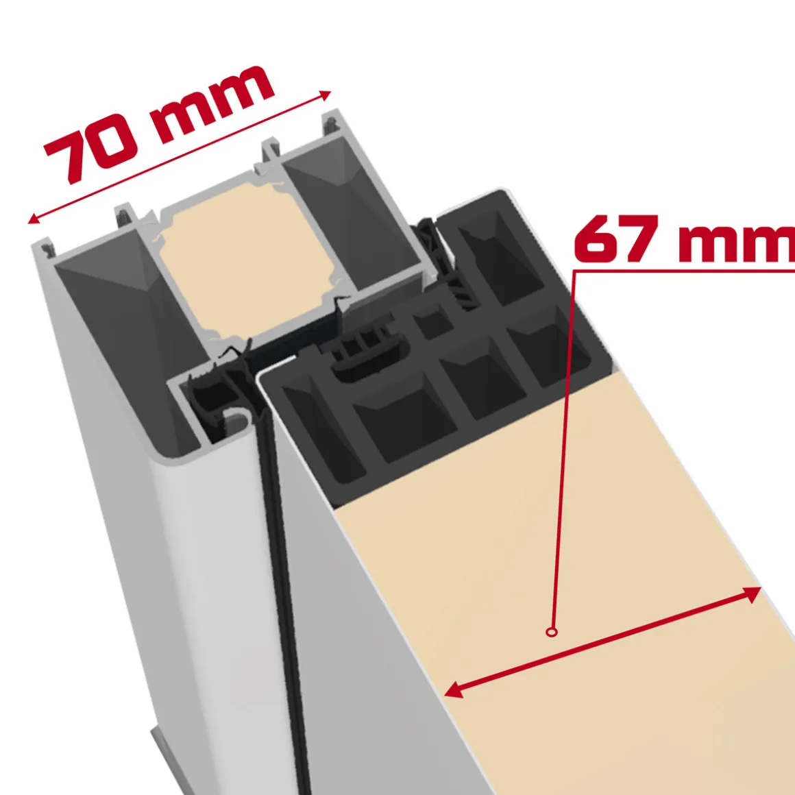 SplenDoor Premium-Haustür Passivedoor Visby RC2 energiesparend einbruchsicher weiss 100 x 210 cm links