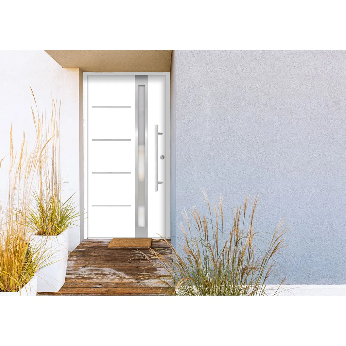 SplenDoor Premium-Haustür Passivedoor Umea RC2 energiesparend einbruchsicher weiss 100 x 200 cm rechts