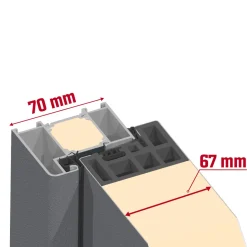 SplenDoor Premium-Haustür Passivedoor Bergen RC2 energiesparend einbruchsicher anthrazit 100 x 200 cm rechts