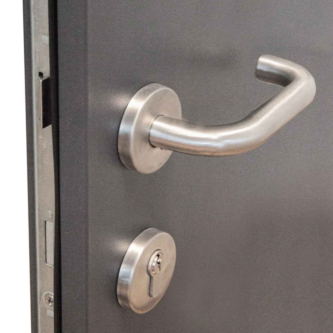 SplenDoor Premium-Haustür Passivedoor Bergen RC2 energiesparend einbruchsicher anthrazit 100 x 200 cm rechts