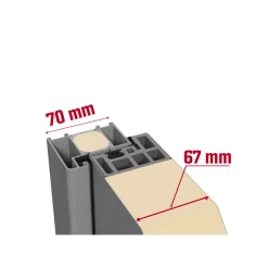 SplenDoor Premium-Haustür Passivedoor Malmo RC2 energiesparend einbruchsicher grau 100 x 200 cm rechts