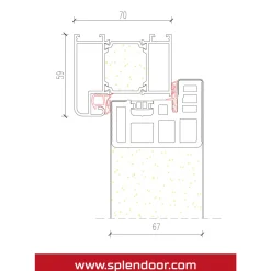 SplenDoor Premium-Haustür Passivedoor Uppsala energiesparend nussbaum 110 x 210 cm rechts