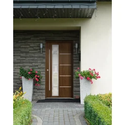 SplenDoor Premium-Haustür Passivedoor Uppsala RC2 energiesparend einbruchsicher nussbaum 110 x 210 cm links