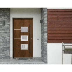 SplenDoor Sicherheitshaustuer Bergen RC2 92x210 Nussbaum, rechts