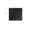 Stahlbodenplatte Quadrat 100x100cm, Stärke 2mm, Farbe: Schwarz