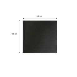 Stahlbodenplatte Quadrat 100x100cm, Stärke 2mm, Farbe: Schwarz