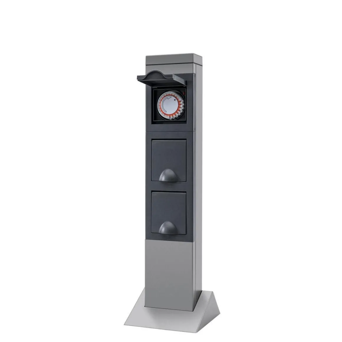 Steckdose SteelCraft 2-fach mit Zeitschaltuhr