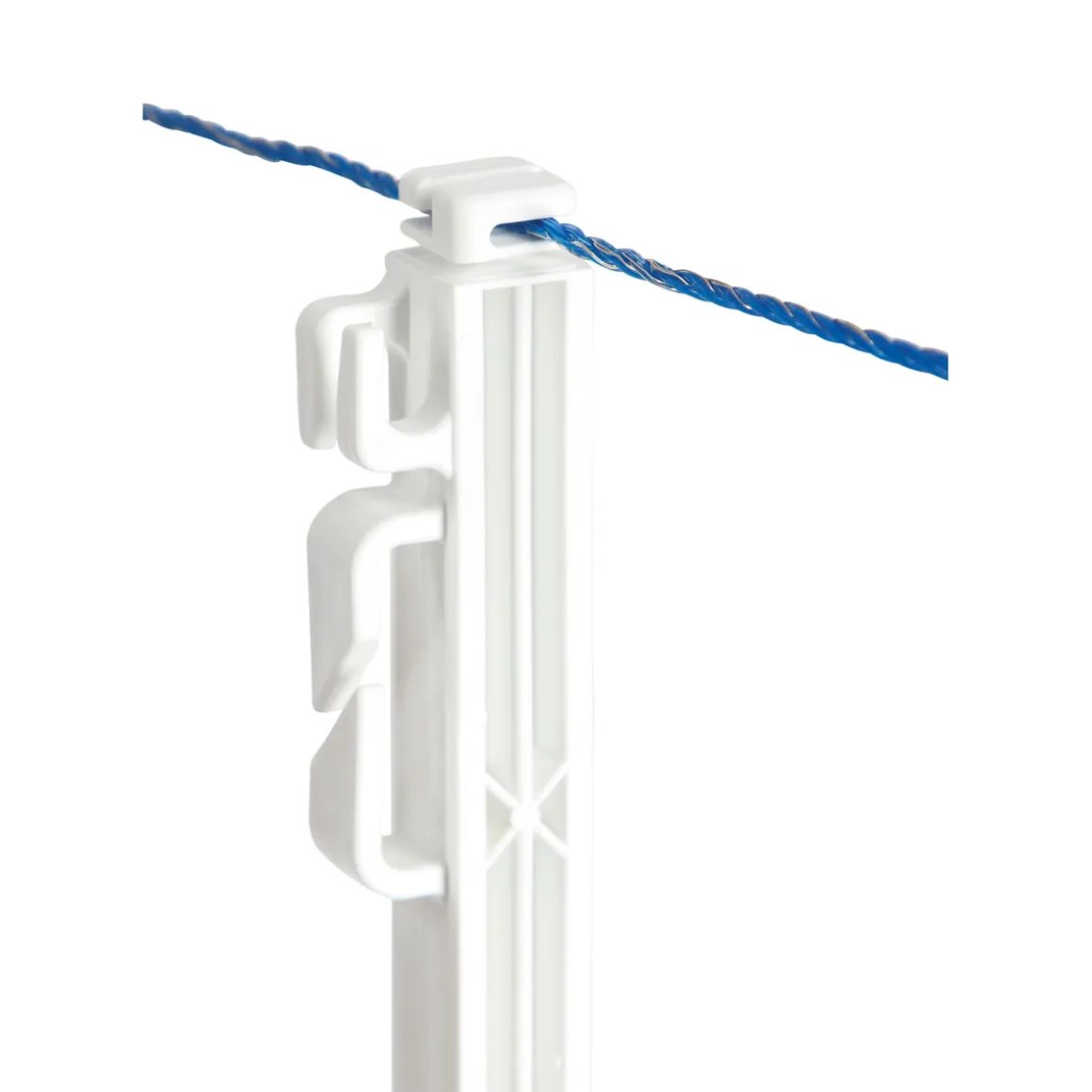 Steigbügelpfahl Einzelspitze 158 cm weiß