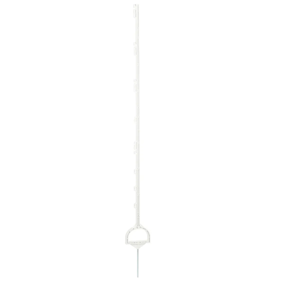Steigbügelpfahl Einzelspitze 158 cm weiß