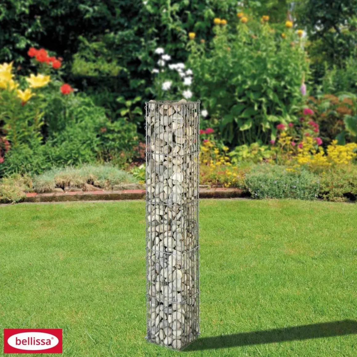 Steinsäule eckig 2- teilig 20 x 20 x 125 cm verzinkt