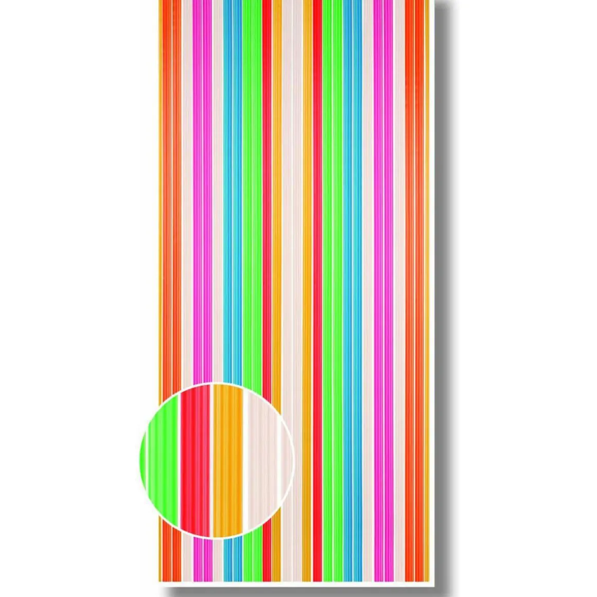 Streifenvorhang aus PE Folie bunt