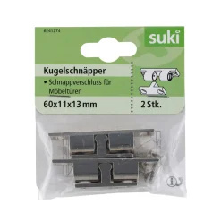 Suki Kugelschnäpper 6 x 0,9 x 1,1 cm 2 Stück
