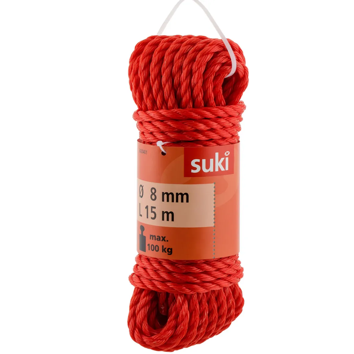 Suki Seil gedreht 8 mm 15m rot