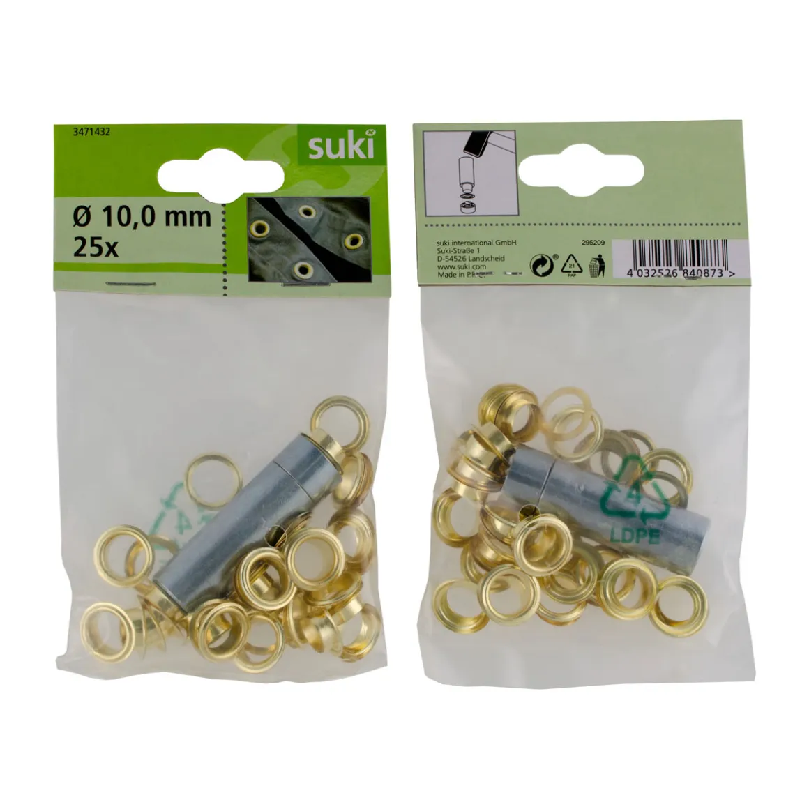 Suki Ösen-Set mit Werkzeug 10 mm