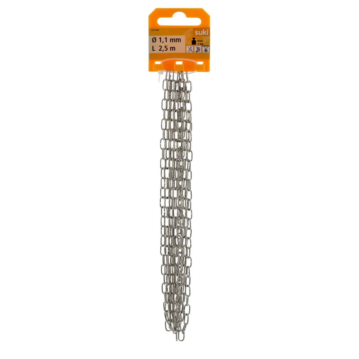 Suki Uhrkette vernickelt 1,1 mm 2,5m