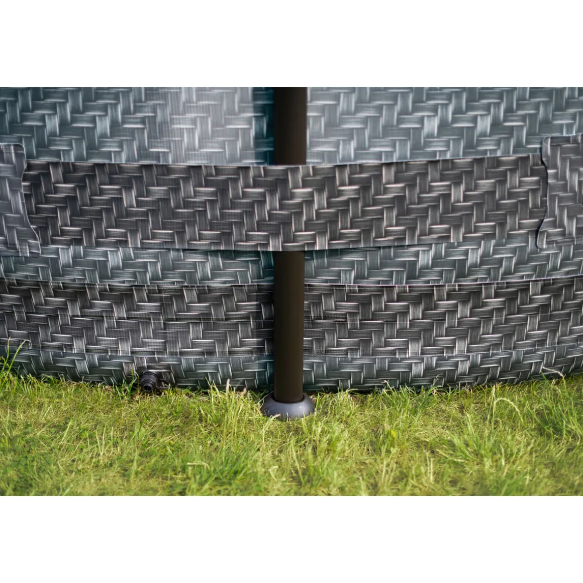 Summer Waves Elite Frame Pool 488x488x122cm Rattan Grau
