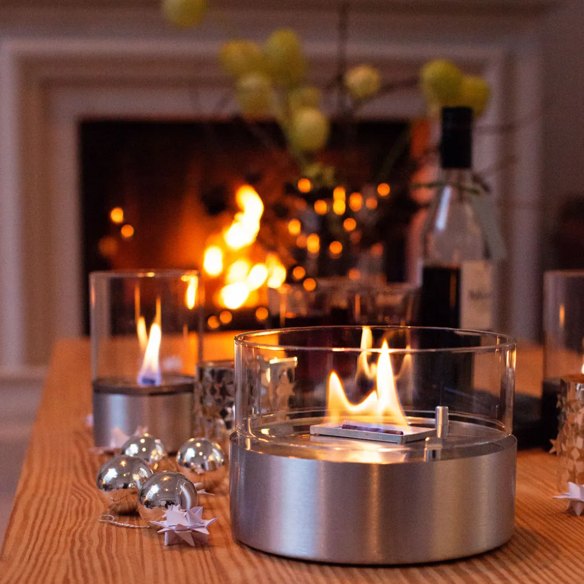 Tenderflame Tischfeuer Cafe Alu Aluminium