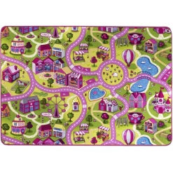 Teppich Sweet Village 140 x 200 cm Mehrfarbig