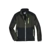 Terrax Workwear Strickfleecejacke dunkelgrün-schwarz-limette Größe S