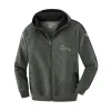 Terrax Workwear Sweatjacke dunkelgrün-limette Größe M