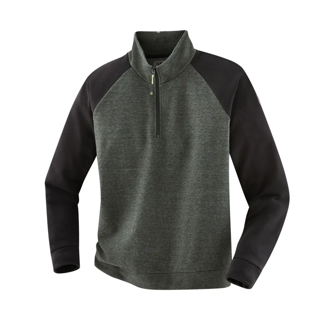Terrax Workwear Sweattroyer dunkelgrün-schwarz Größe M
