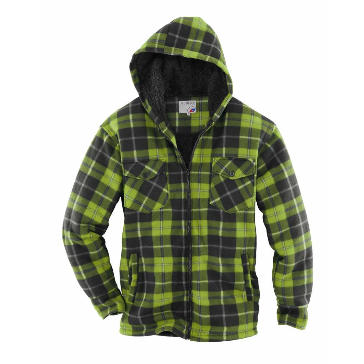 Terrax Workwear Thermohemd schwarz-limette Größe XL