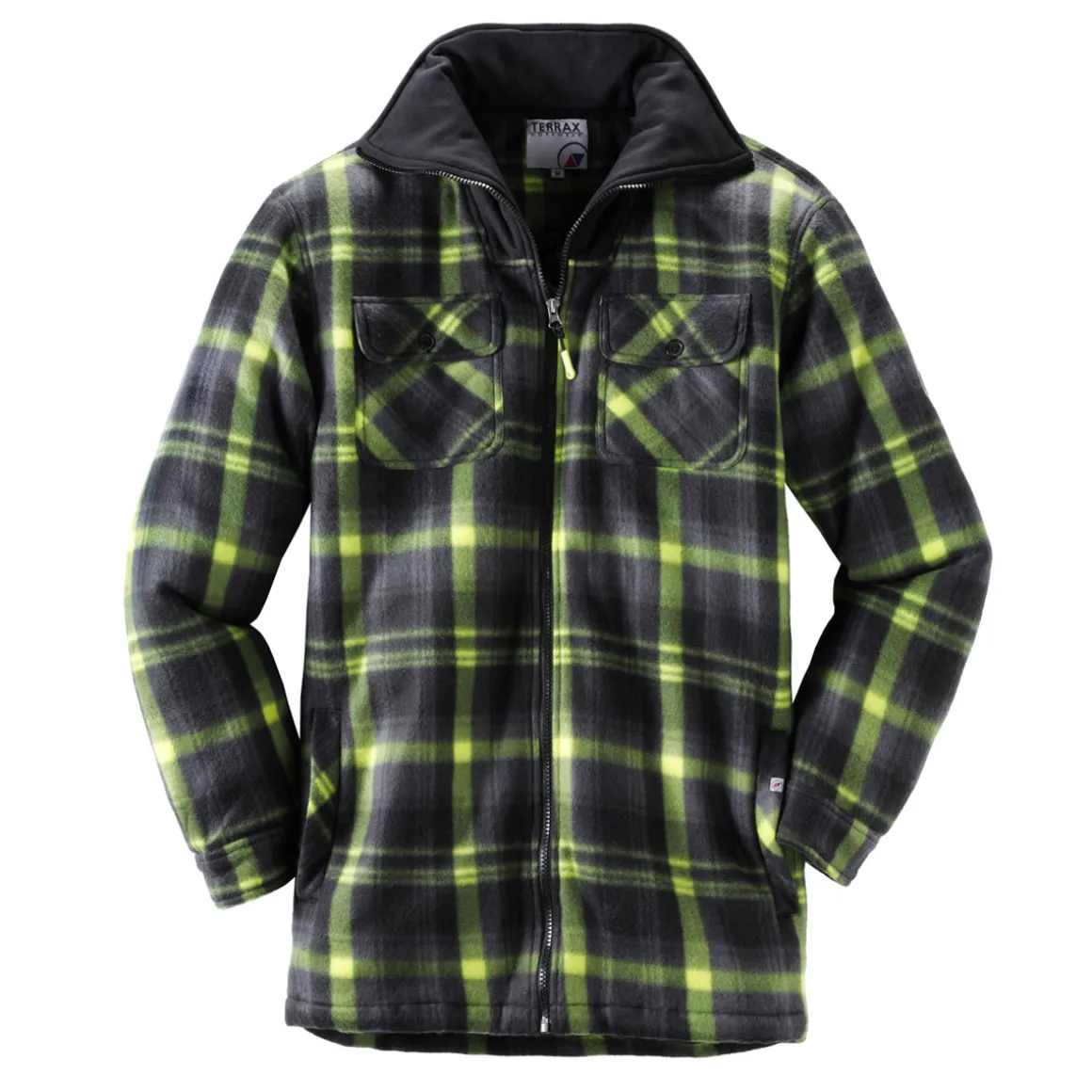 Terrax Workwear Thermohemd schwarz-limette Größe L