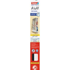 Tesa Fliegengitter Comfort Alu für Fenster weiß 1,40m x 1,50 m