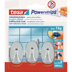 Tesa Mini-Haken oval chrom