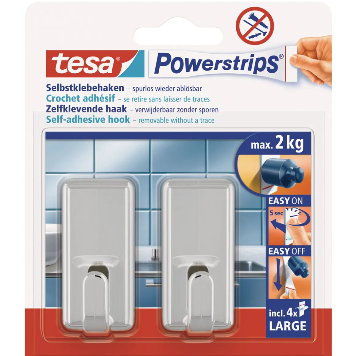 Tesa Systemhaken classic chrom