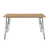 Tisch „Tacona“, Metall, Eiche Artisan
