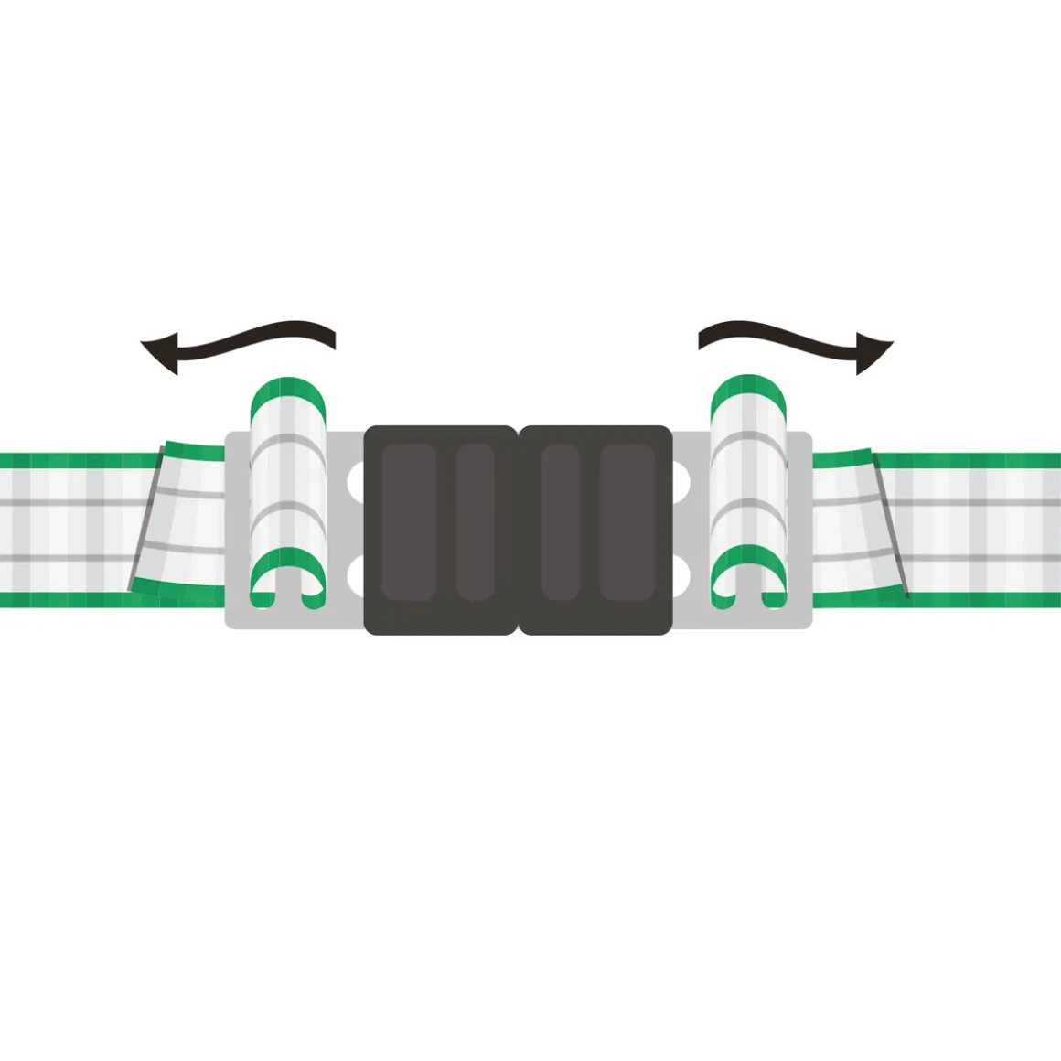 Torgriffverbinder Litzclip 4 cm 4 Stück