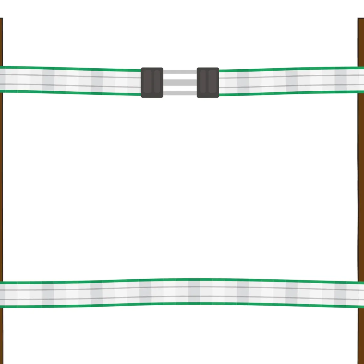 Torgriffverbinder Litzclip 4 cm 4 Stück