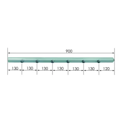 TREBA B2 Geländerstab Aluminium