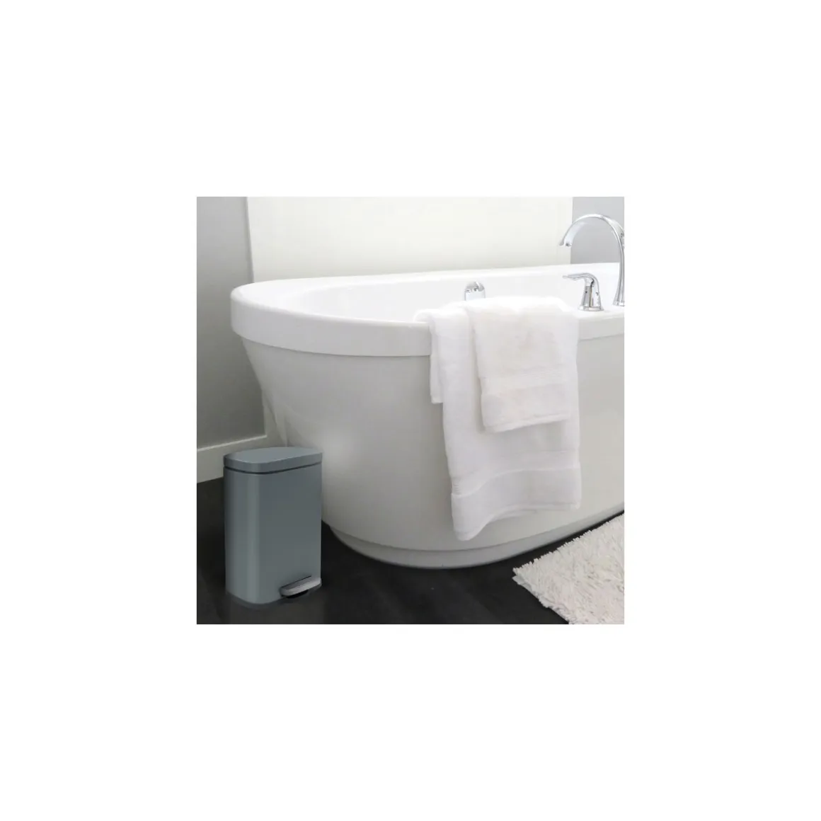 Treteimer AKIRA matt-grey 5 L