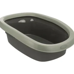 Trixie Be Eco Katzentoilette Carlo mit Rand 38 x 17 x 58 cm anthrazit/grau-grün