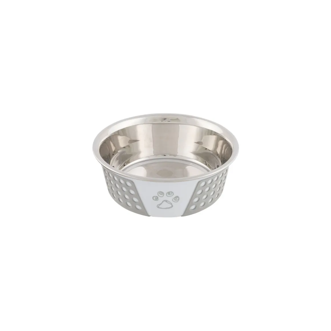 Trixie Napf Edelstahl Silikon weiß/gr 0,75l/17 cm