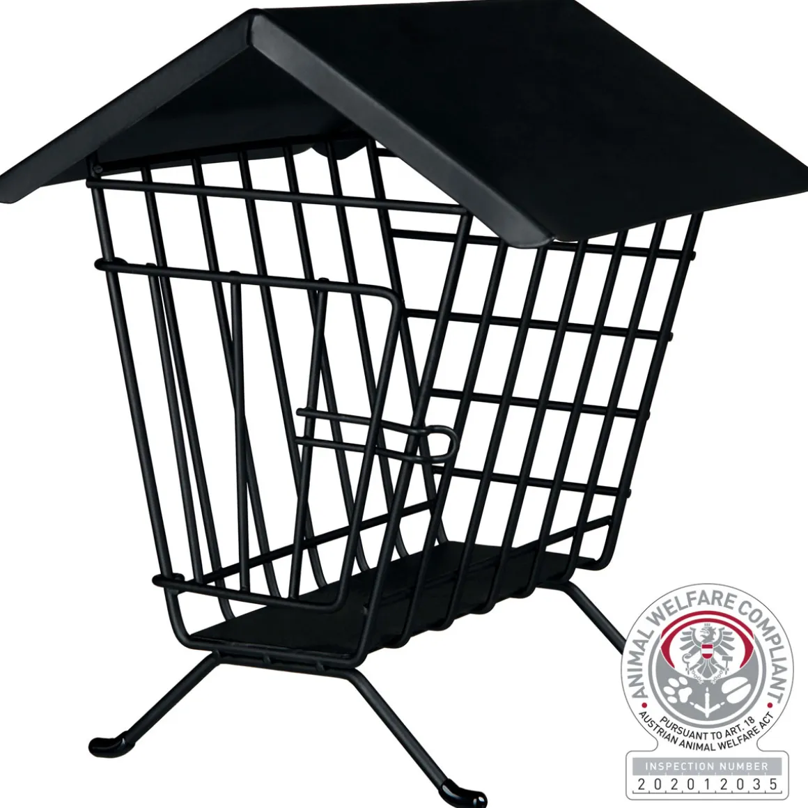 Trixie Heuraufe zum Aufstellen mit Dach 20 x 23 x 20 cm schwarz