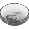Trixie Keramiknapf Katze für kurznasige Rassen 300 ml 15 cm grau/weiss