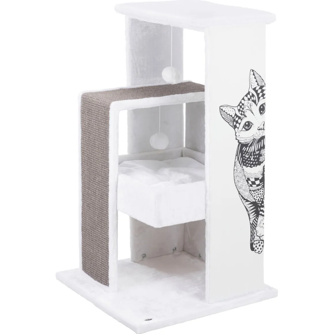 Trixie Kratzbaum Maria 101 cm weiss/grau