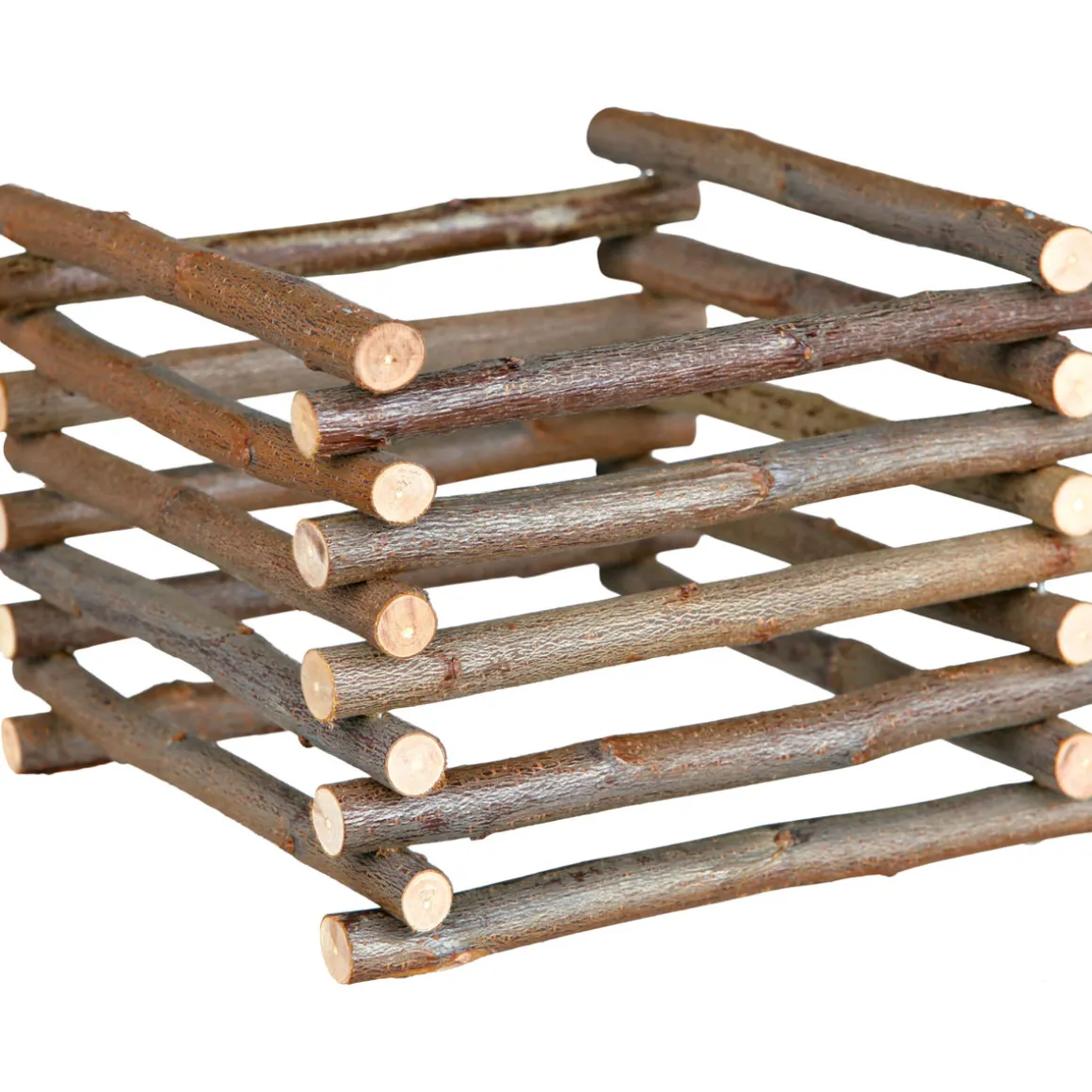 Trixie Natur Living Standheuraufe Naturholz 15 x 11 x 15 cm