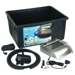 Ubbink Überlauf-Element-Set Nevada inkl Pumpe und LED-Beleuchtung 30 cm