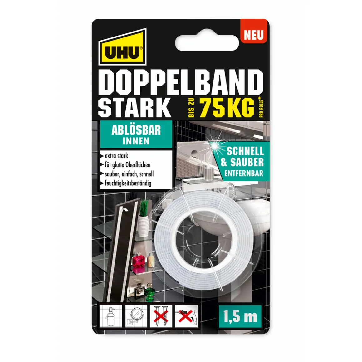 UHU Doppelband ablösbar 1,5 m