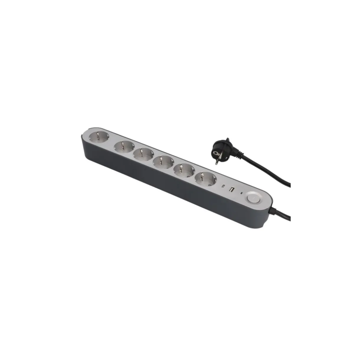 Unitec Tischsteckdose Greenline 6-fach+USB A/C