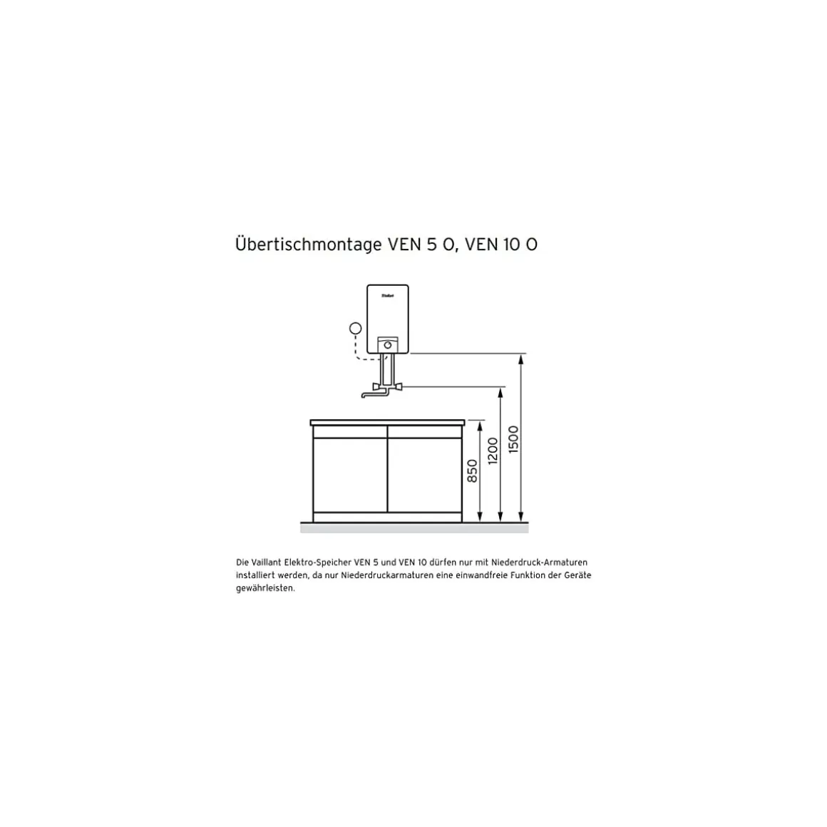 Vaillant Untertisch-Elektrospeicher VEN5/7U 5 L