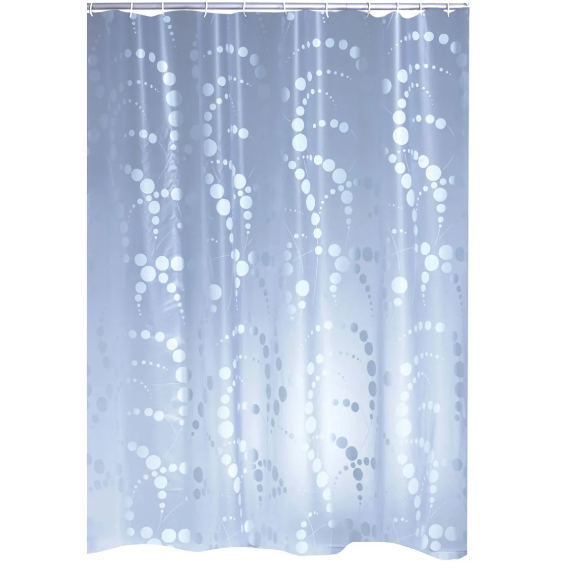 Valblue Duschvorhang Dots Folie 180 x 200 cm weiß